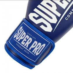 SUPER PRO Boxerské rukavice Combat Gear Champ - modro/bílé